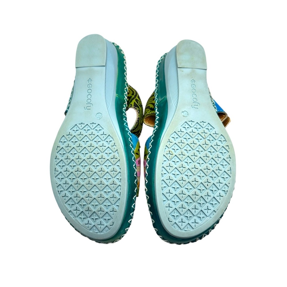 Socofy Multicolor Floral Embellished Open Toe Ankle Strap Sandals‎ Europe 41 - Picture 7 of 13